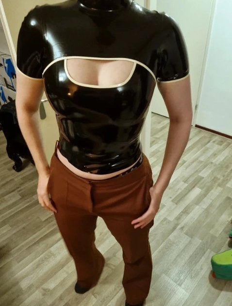 Latex top, Kleding | Dames, Maat 38/40 (M), Zwart, Ophalen of Verzenden, Zo goed als nieuw
