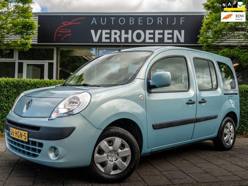Renault Kangoo Family 1.6-16V Expression - NIEUWE KOPPELING, Auto's, Gebruikt, Zwart, 4 cilinders, Blauw