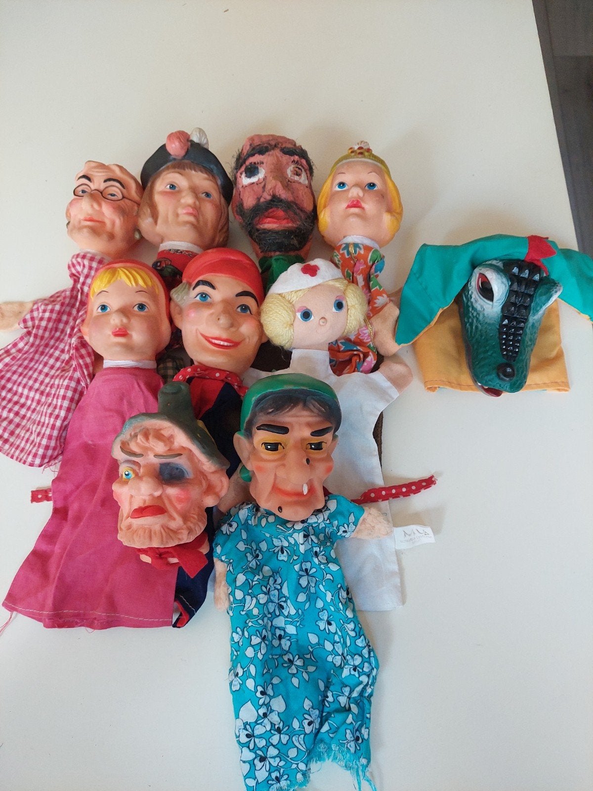 9 Vintage Poppenkastpoppen - Verzamelaars of Speelplezier, Verzamelen, Ophalen of Verzenden, Gebruikt, Pop