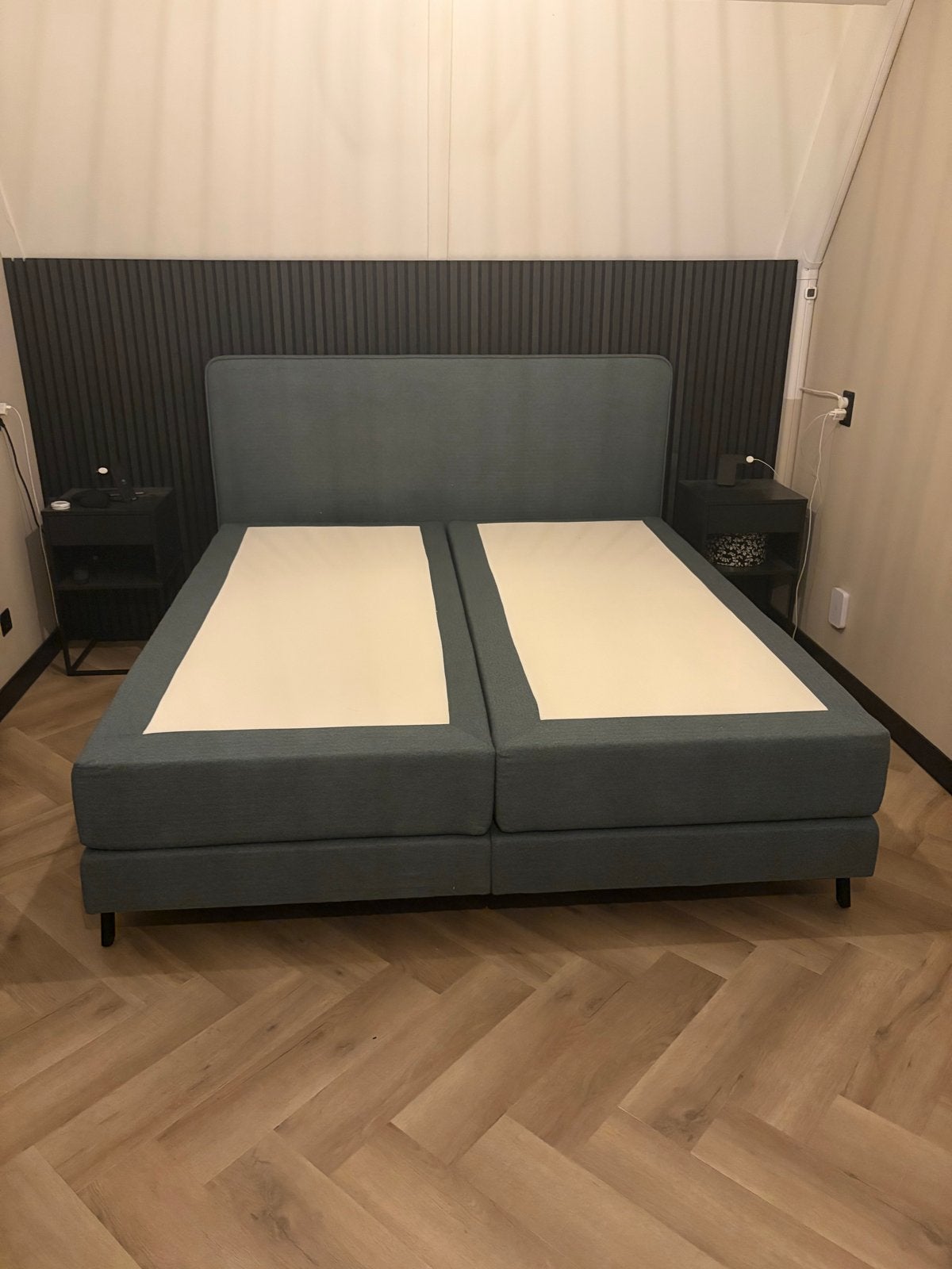 Swiss Sense tweepersoonsbed (boxspring), Ophalen, Tweepersoons, Zo goed als nieuw, 180 cm