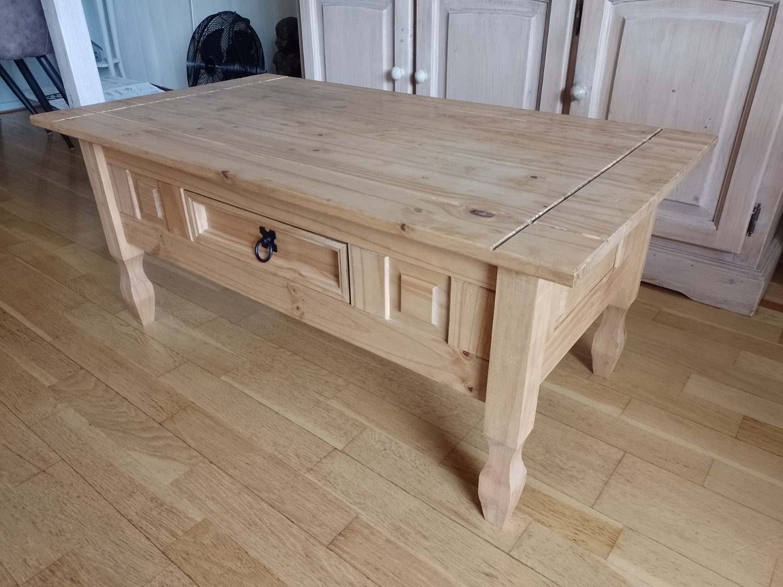 Tafel Salontafel Voortafel Hout Houten Grenen, Gebruikt, Minder dan 50 cm, Grenenhout, Rechthoekig