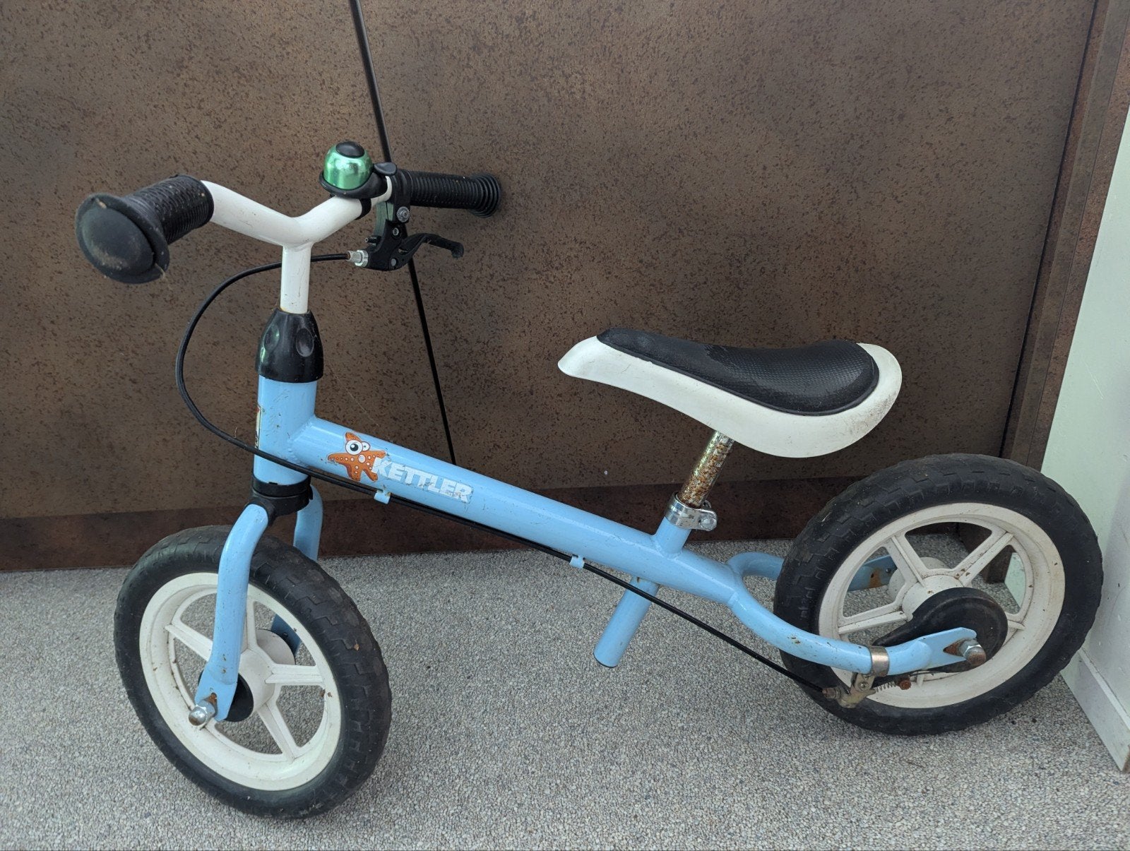 Kettler loopfiets blauw, Ophalen, Gebruikt, Velgrem, Minder dan 16 inch