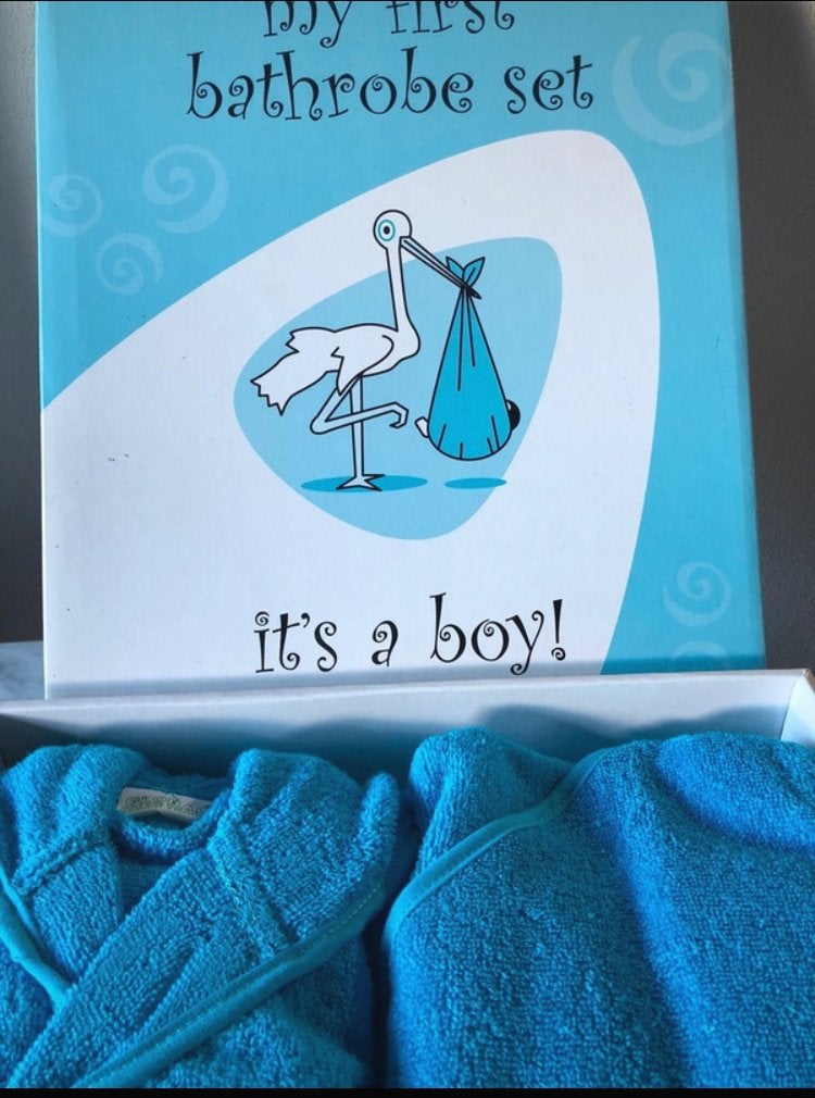 Kraamcadeau Baby Badjas met 3 items It’s a Boy, Kinderen en Baby's, Kraamcadeaus en Geboorteborden, Ophalen of Verzenden, Nieuw