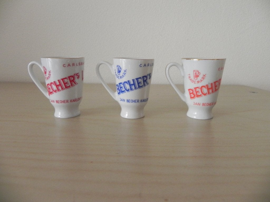 Becher's liqueur Tsjechische shotglaasjes Karlovy Vary, Ophalen, Overige typen, Zo goed als nieuw, Overige stijlen