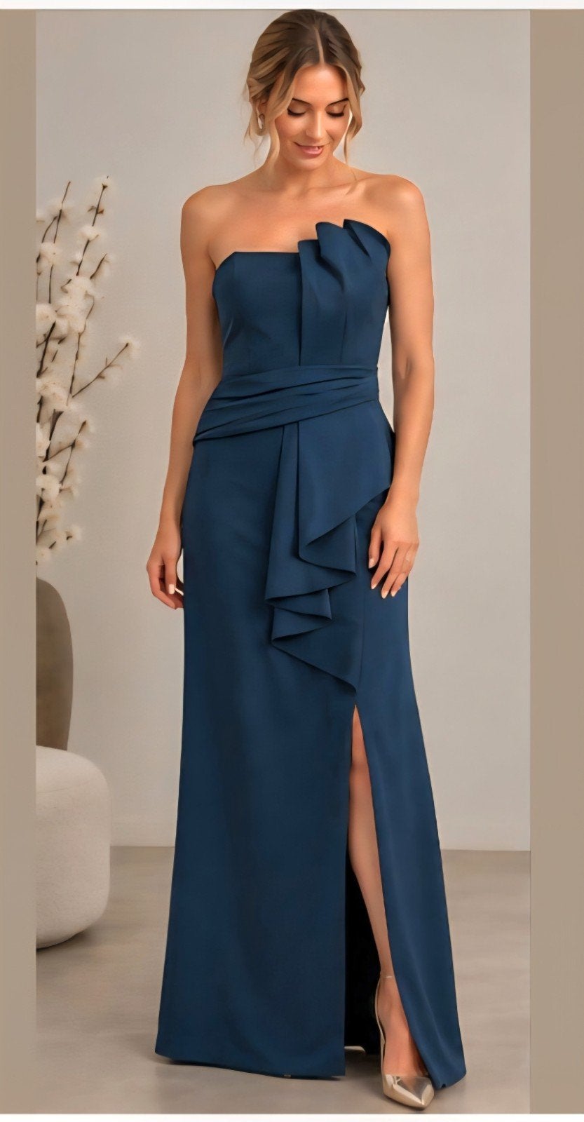 SISTAGLAM Galajurk Donkerblauw Maat 36 Bijna Nieuw!✨️✨️, Galajurk, Blauw, Ophalen of Verzenden, Zo goed als nieuw