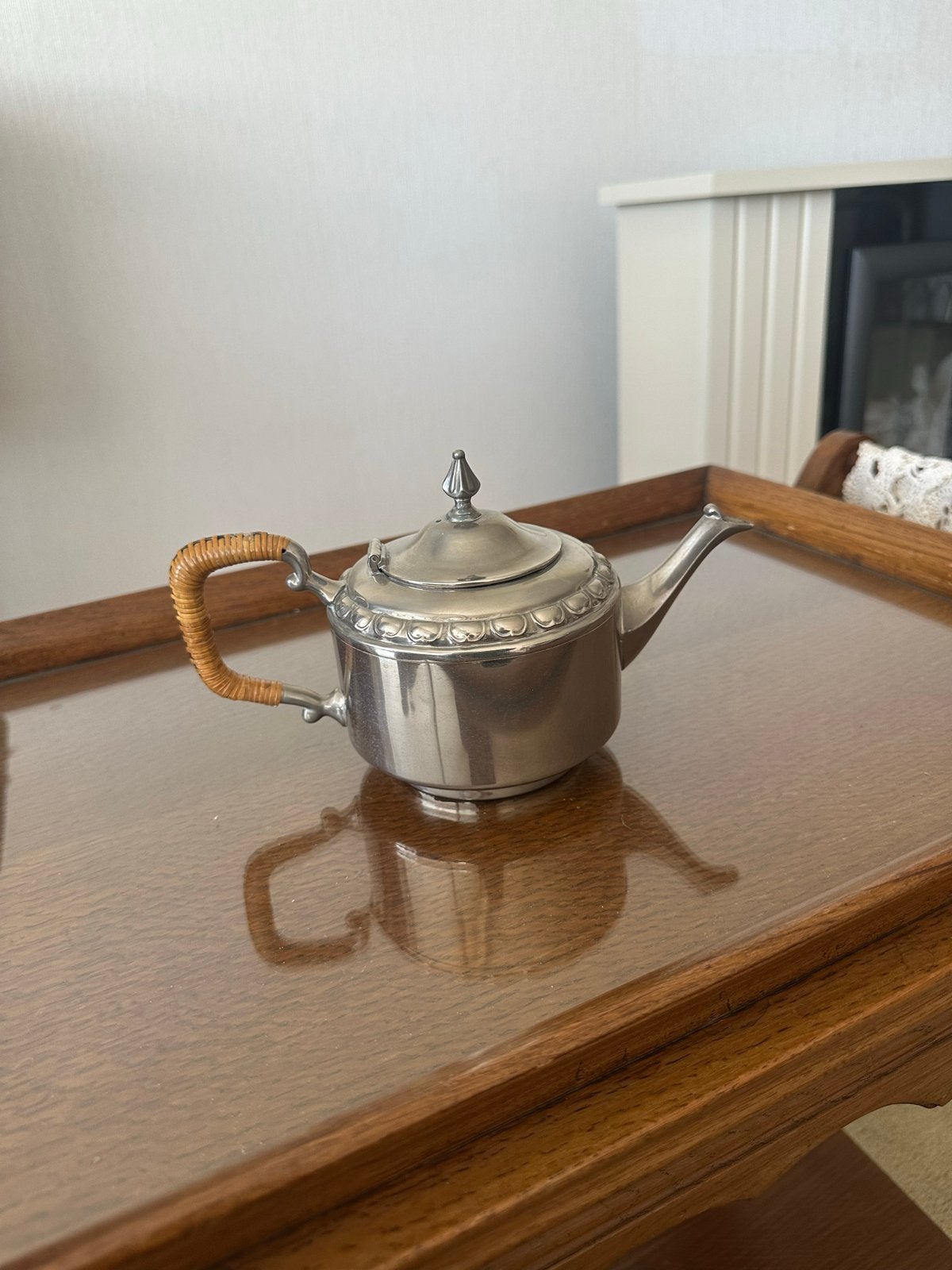 Antieke Art Deco tinnen theepot C. Kurz & Co Tiel - Mod1716, Antiek en Kunst, Ophalen of Verzenden
