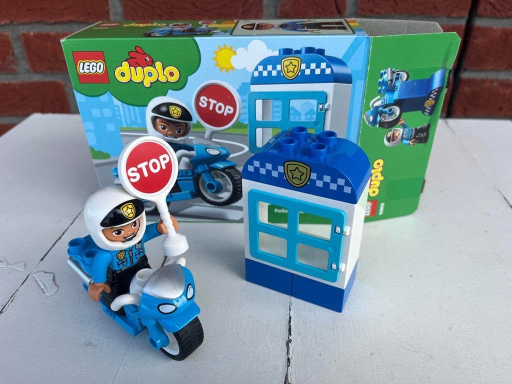 Duplo 10900 politiemotor, Overige thema's, Ophalen of Verzenden, Zo goed als nieuw, Compleet