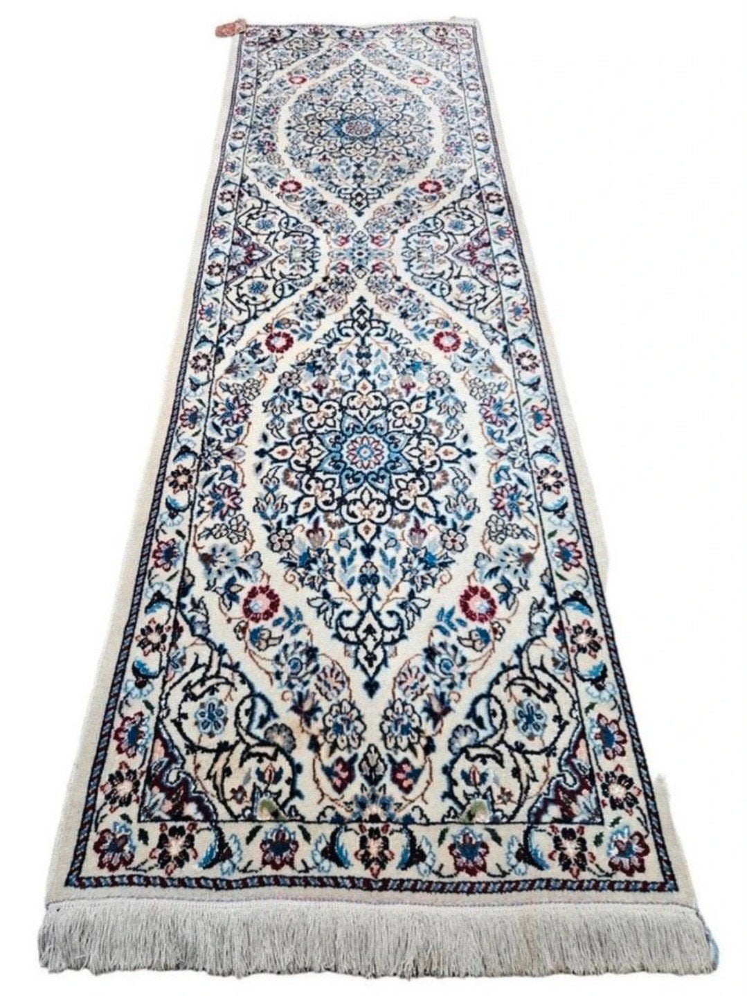 Handgeknoopt Perzisch wol Naïn tapijt loper fine 60x193cm, Persian, Perzisch, vintage, oosters, hype, 200 cm of meer, Www.hypepopup.nl