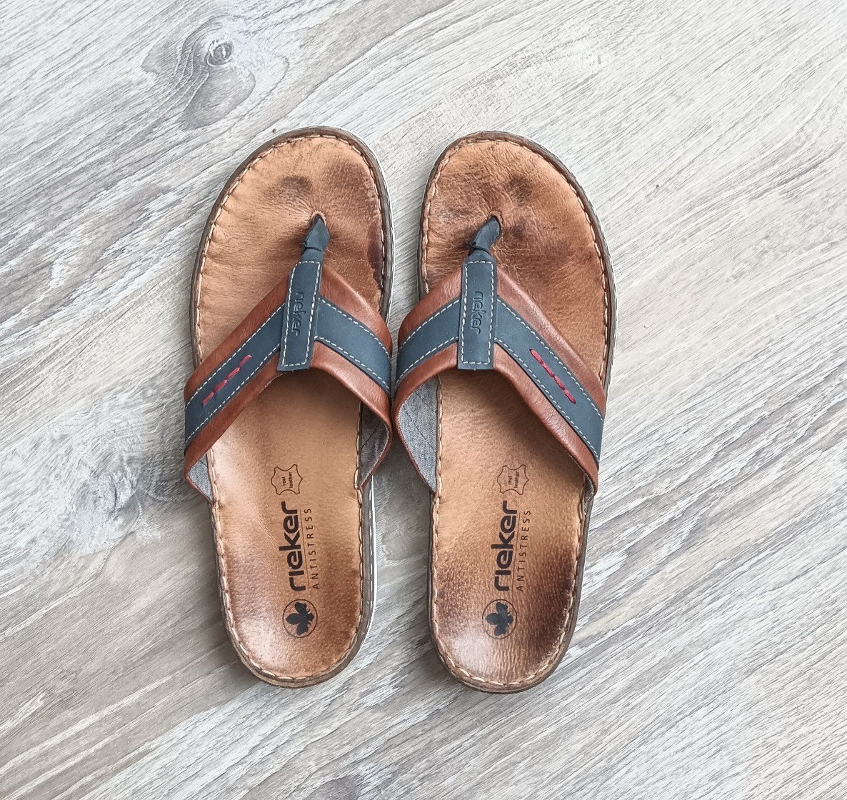 Rieker slippers 44, Ophalen, Bruin, Zo goed als nieuw, Rieker
