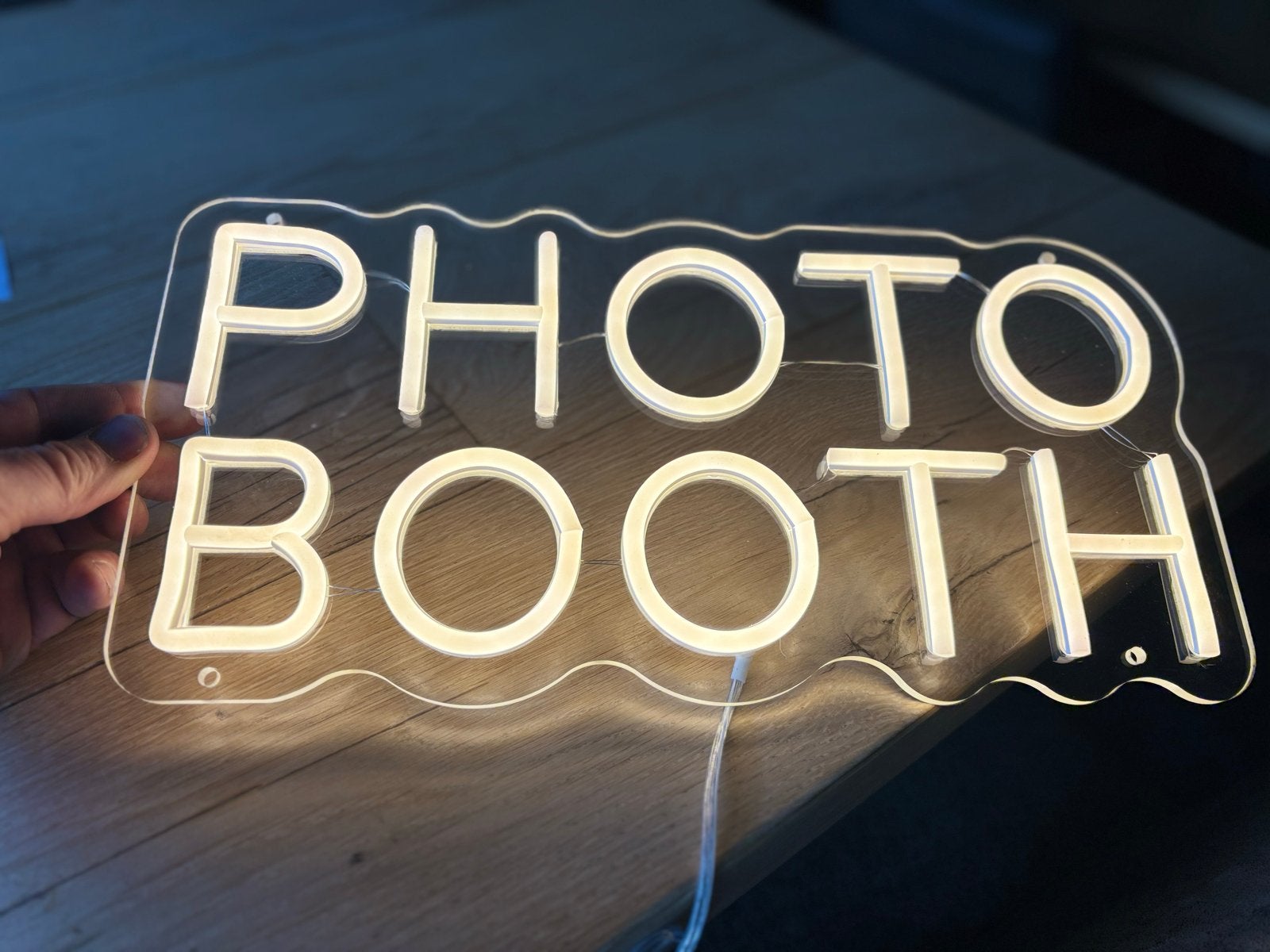 Neon LED 'PHOTO BOOTH' Lichtreclame - Perfect voor Feesten, Ophalen of Verzenden, Zo goed als nieuw, Versiering, Verjaardag