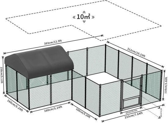 Kippenren – Kippenhok – Pluimvee Ren – Buitenren – Dierenren, Corvance B.V., Verzenden, Nieuw, Corvancebol@gmail.com