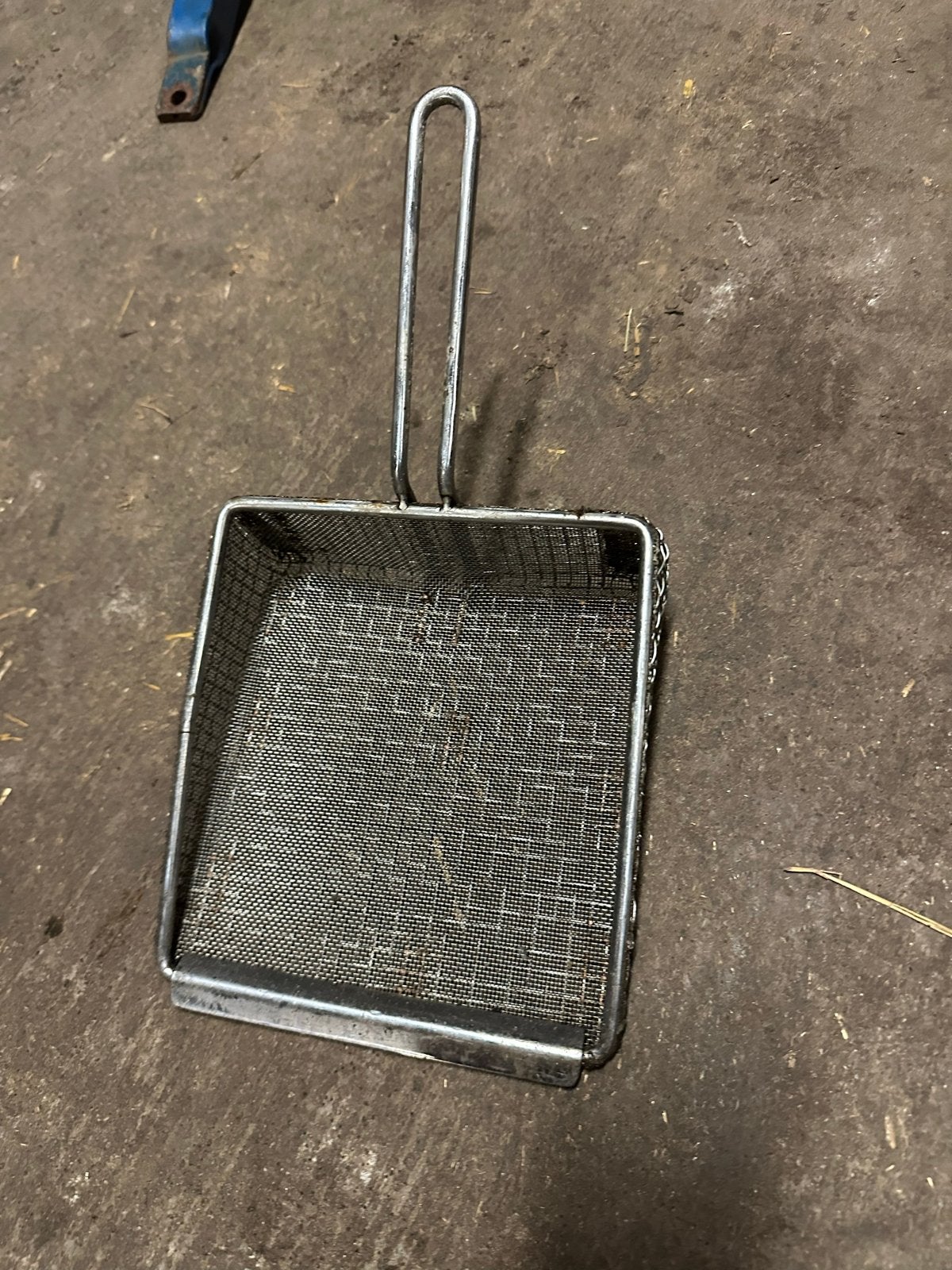 Metalen frituurmandje met handvat, Zilver, Ophalen of Verzenden, Metaal, Overige merken