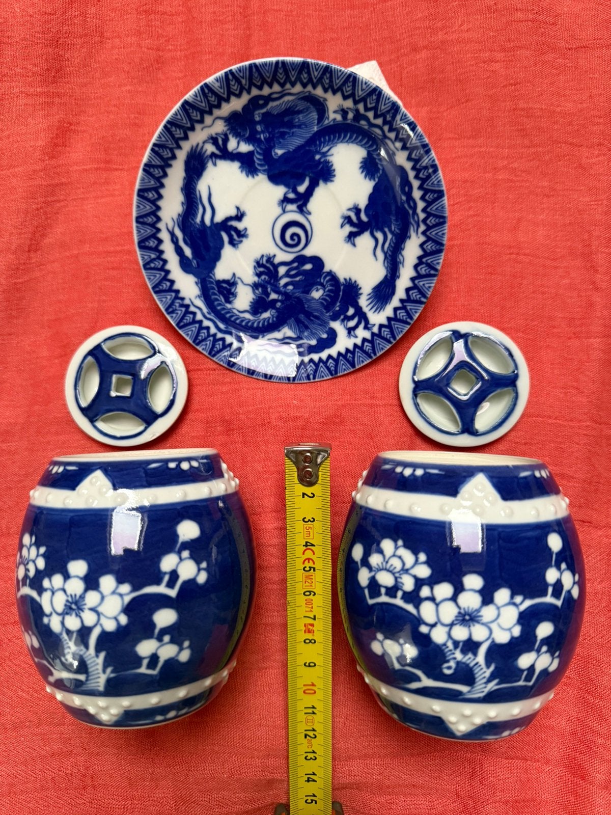 2 potjes met deksel en 1 schotel/bordje, Ophalen