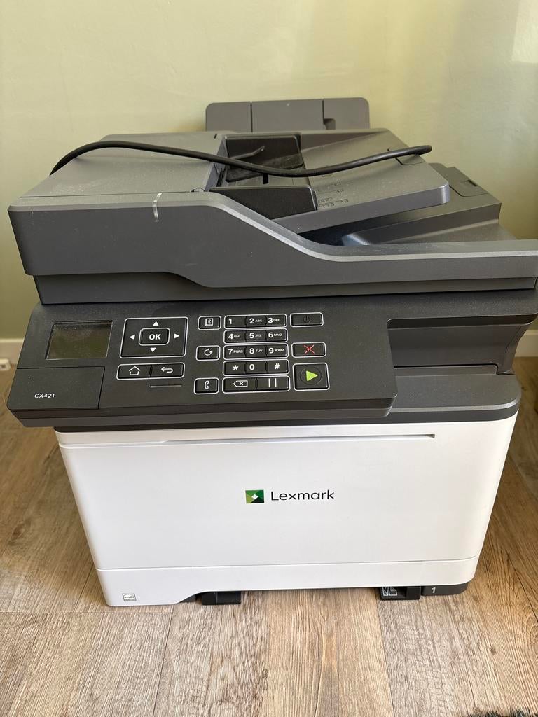 Lexmark CX421 All-in-One Laserprinter - Kleur, Ophalen, All-in-one, Kleur printen, Zo goed als nieuw
