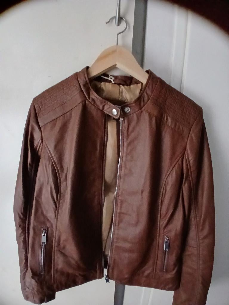 Blue Wellford Cognac Leren Jas dames -- Maat L, Overige kleuren, Blue Wellford, Nieuw, Overige maten