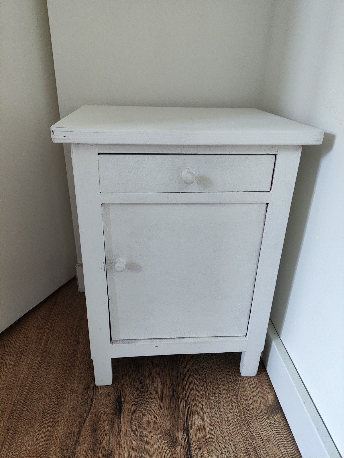 Wit kastje met lade en deurtje - 45x35x30 cm, Huis en Inrichting, Kasten | Overige, Ophalen of Verzenden, Gebruikt