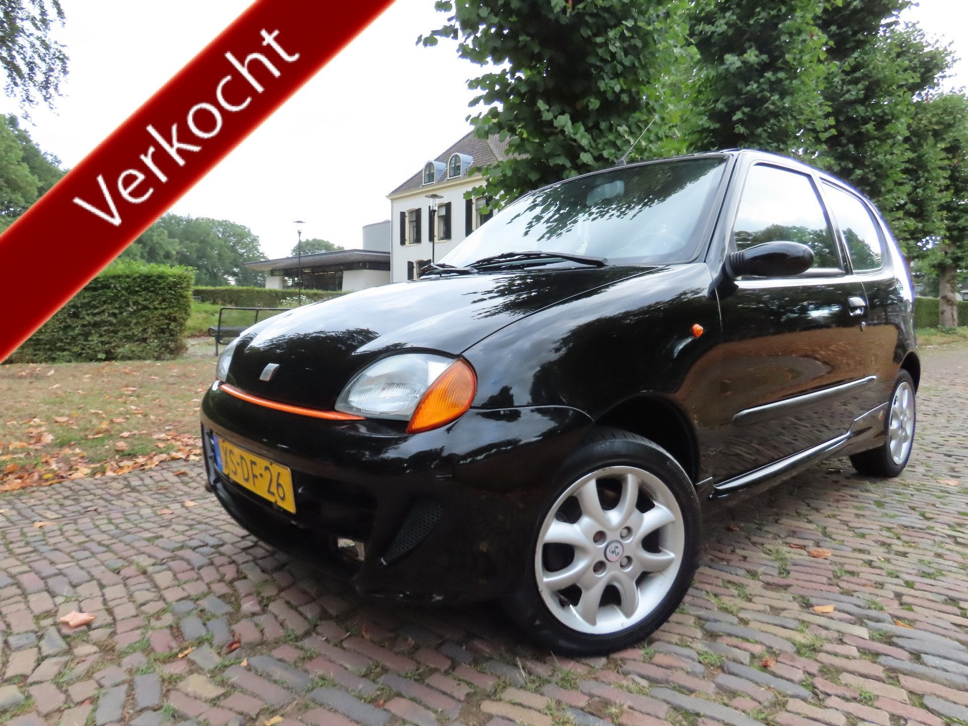 Fiat Seicento 1100 ie Sporting Abarth Toerenteller LM Velgen, Auto's, Dealer onderhouden, Zwart, Origineel Nederlands, Handgeschakeld