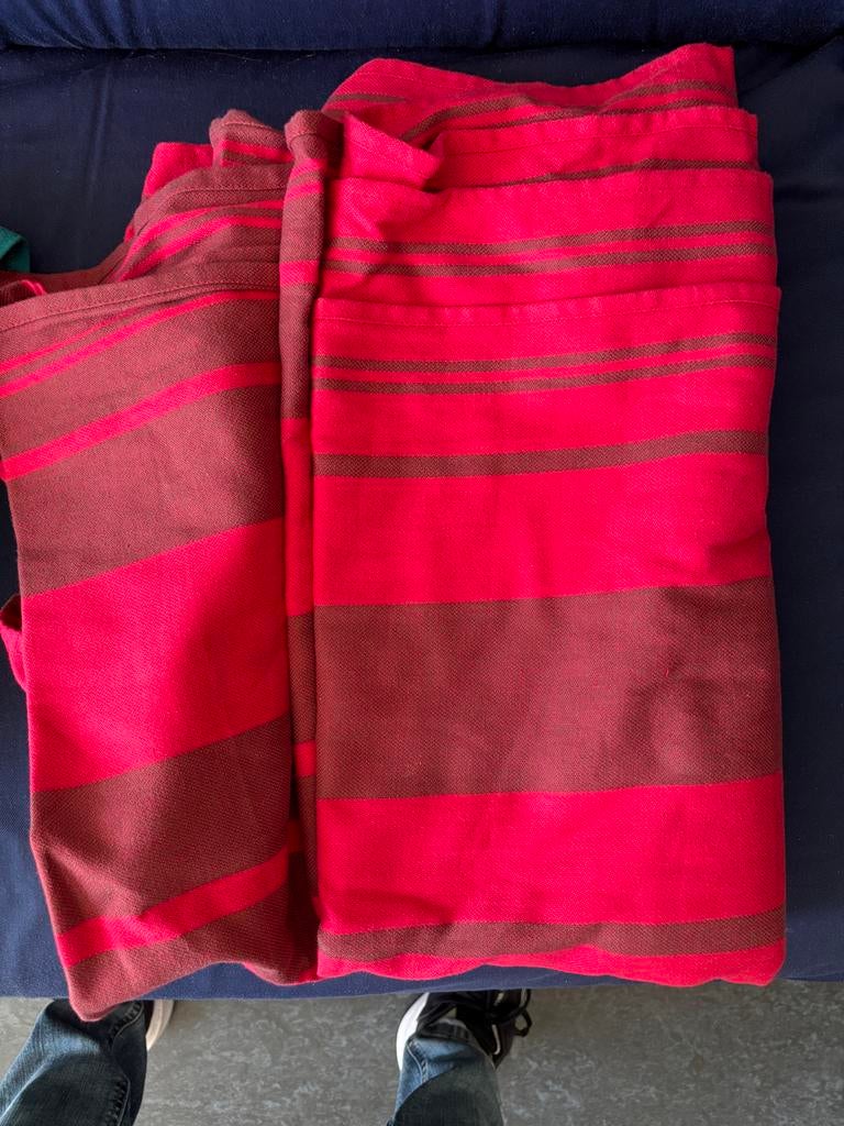 LittleFrog Draagdoek Rood/Bruin Gestreepte Draagzak, Kleding | Heren, Bodywarmers, Ophalen of Verzenden, Zo goed als nieuw