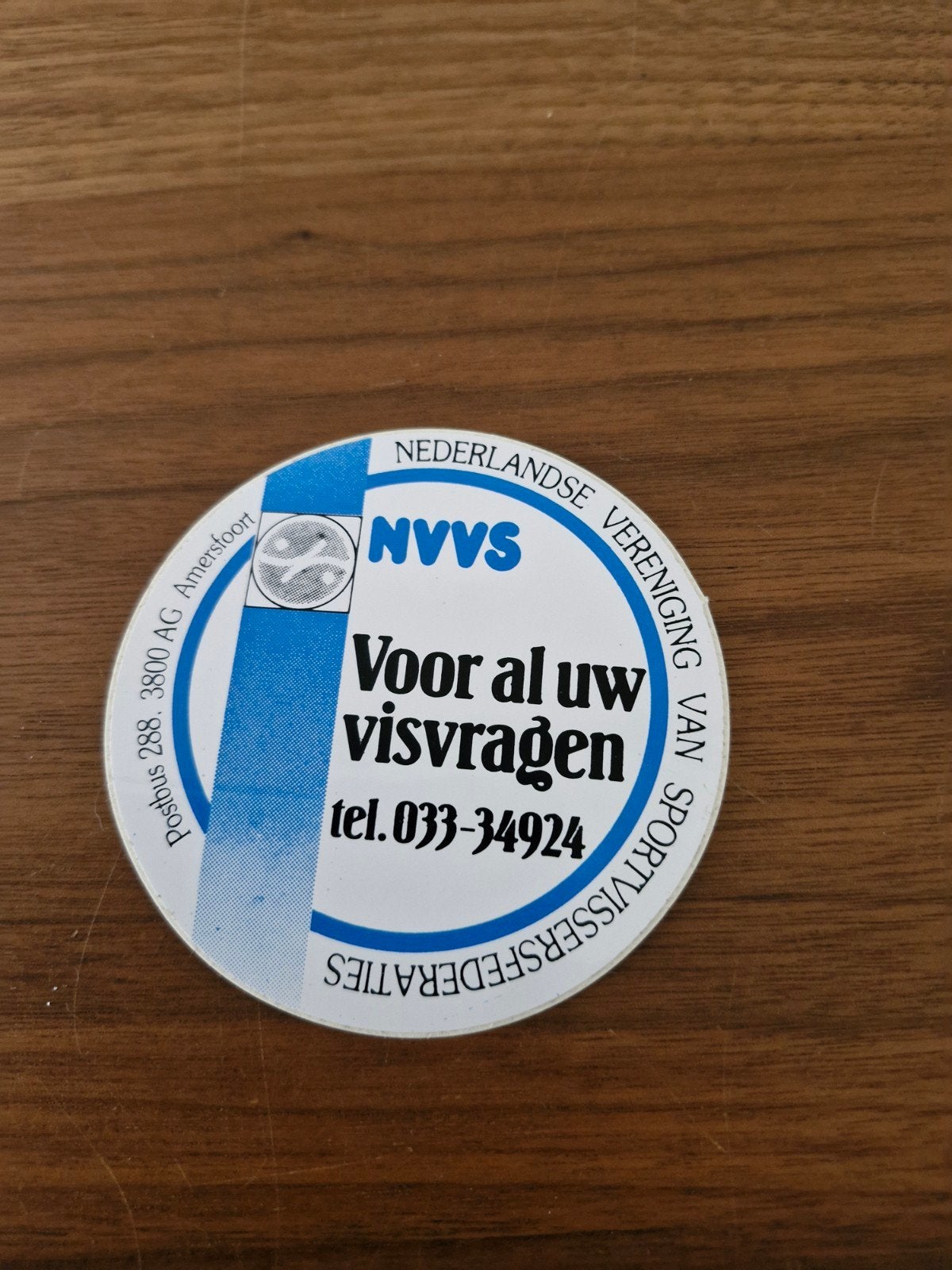 11676 Vintage NVVS Sticker - Nederlandse Sportvisserij, Ophalen of Verzenden, Gebruikt, Sport