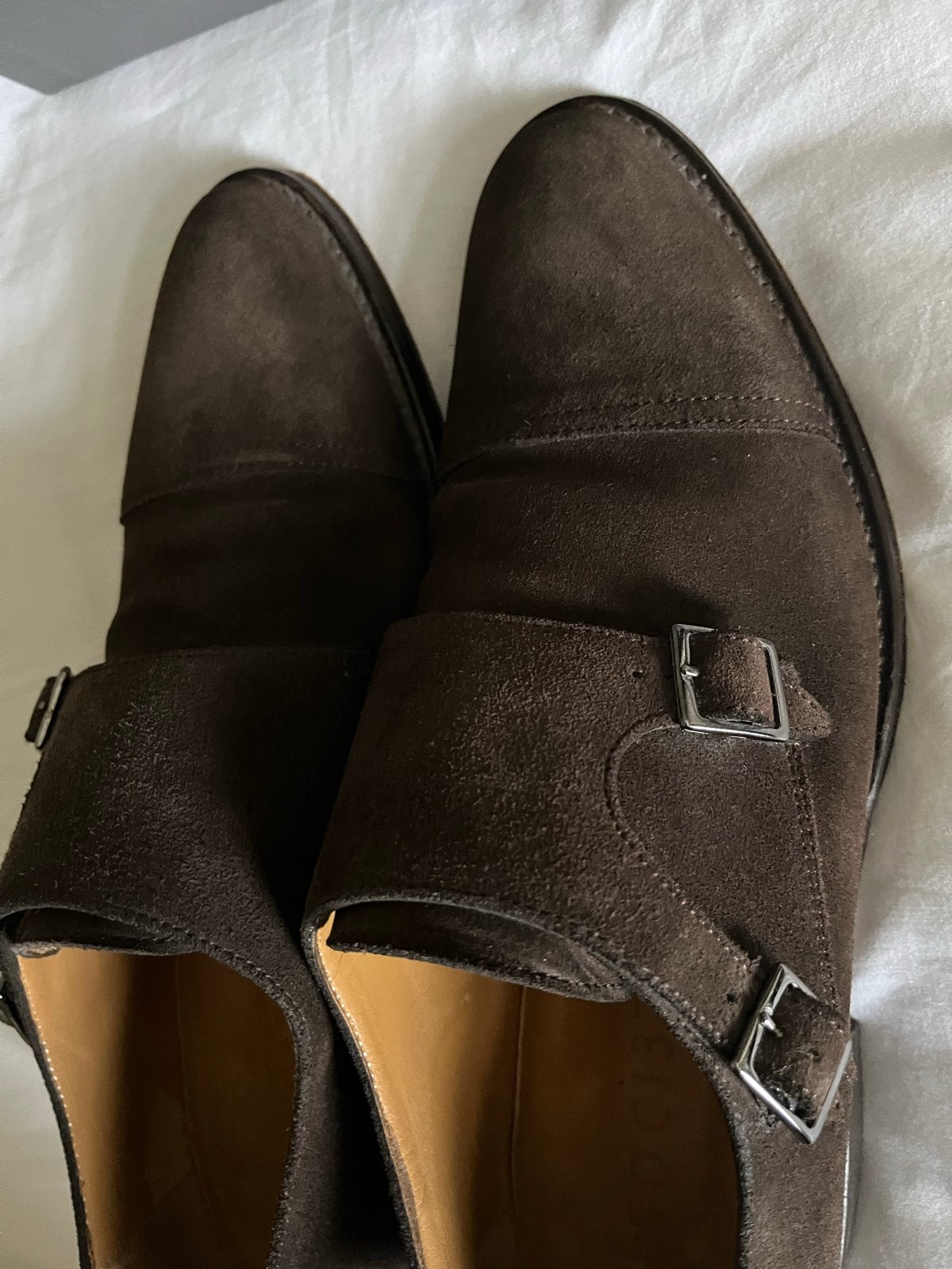 Society bruine suède gespschoenen - Zo goed als nieuw, Ophalen of Verzenden, Zo goed als nieuw, Bruin, Gespschoenen
