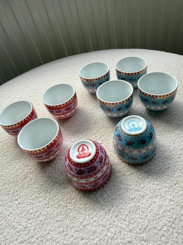 PIP Studie eierdopjes - 9 stuks, Huis en Inrichting, Keuken | Servies, Ophalen, Overige typen, Zo goed als nieuw, Overige stijlen