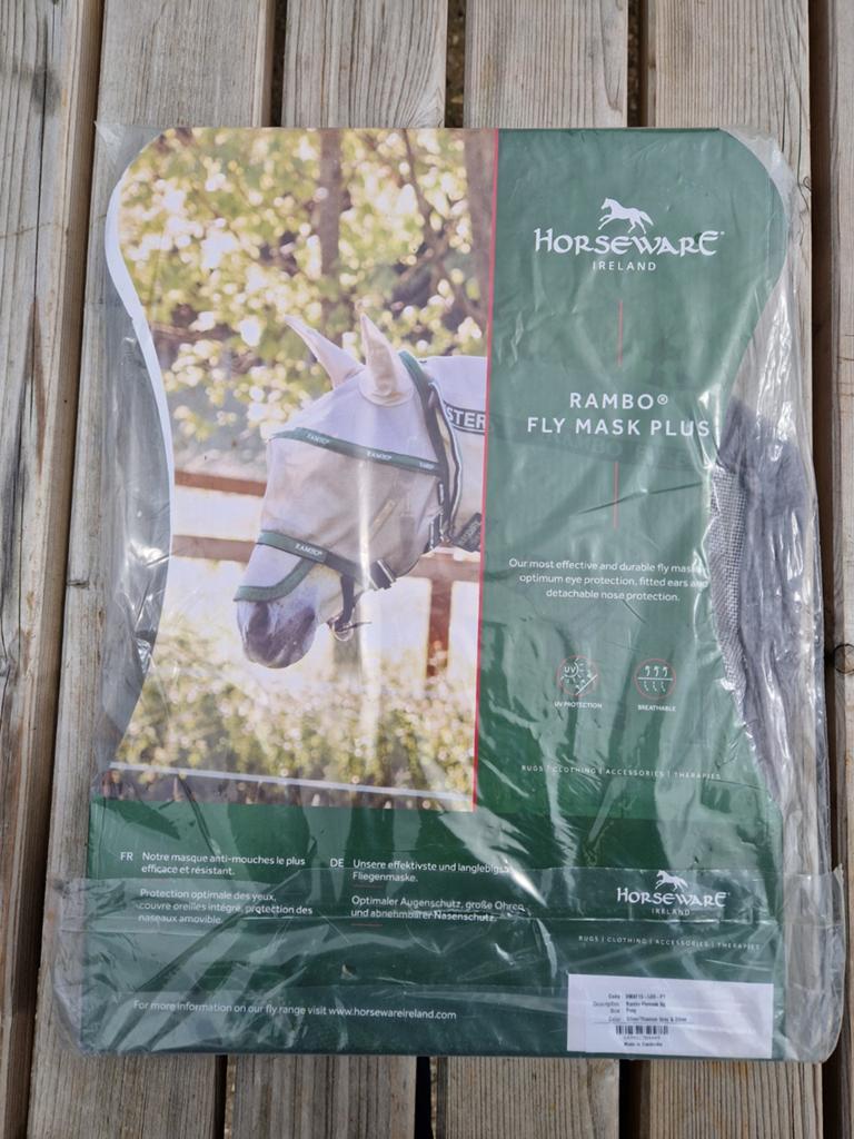 Vliegenmasker nieuw Rambo Fly Mask Plus, Dieren en Toebehoren, Paarden en Pony's | Verzorgingsproducten, Verzenden, Nieuw