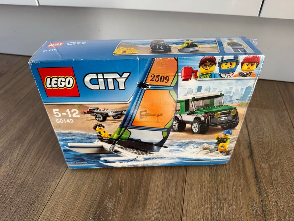 Lego City 60149 4x4 met catamaran - Compleet met doos, Ophalen of Verzenden, Zo goed als nieuw, Complete set, Lego