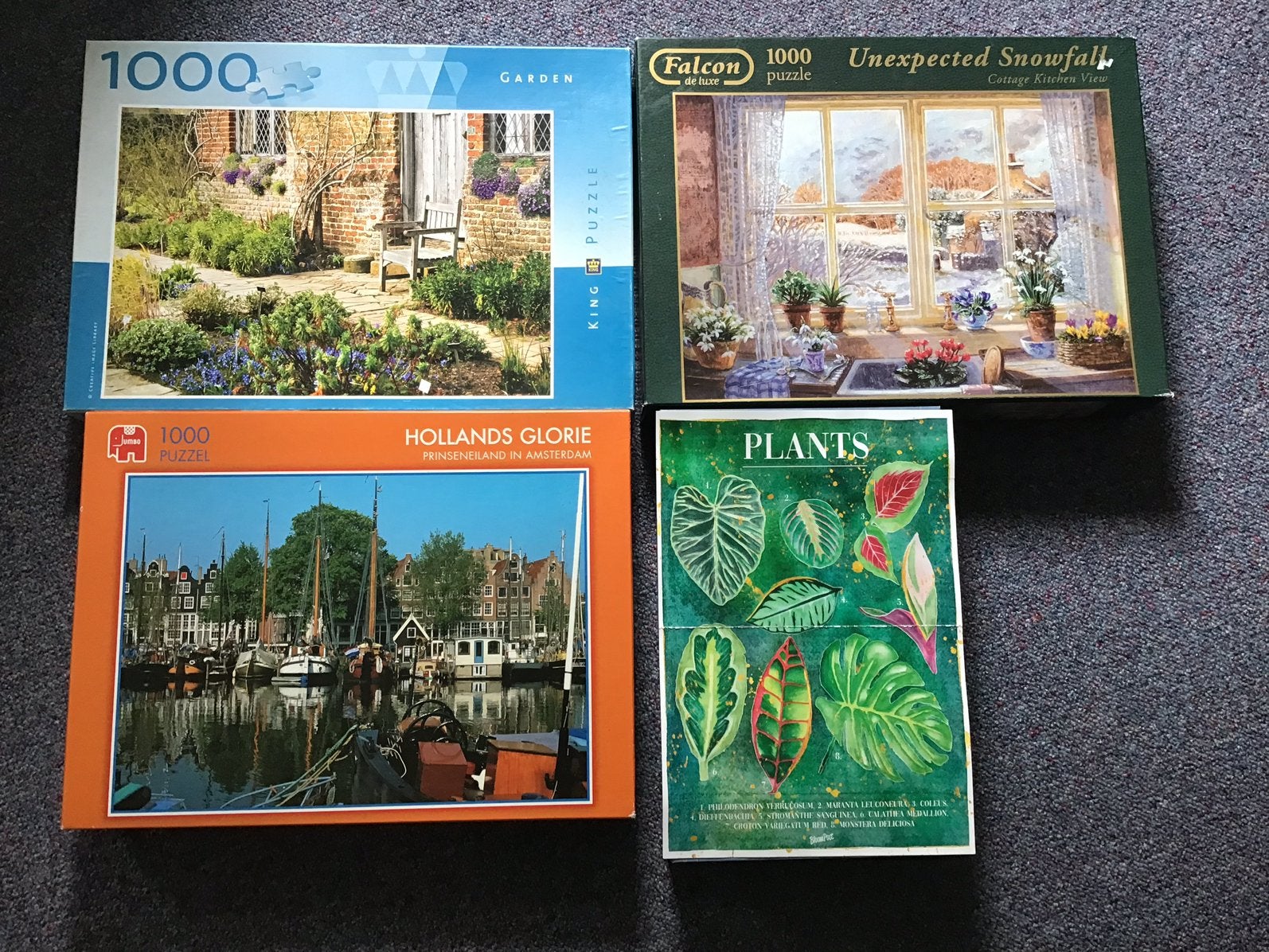 Vier legpuzzels, Ophalen, 500 t/m 1500 stukjes, Gebruikt, Legpuzzel