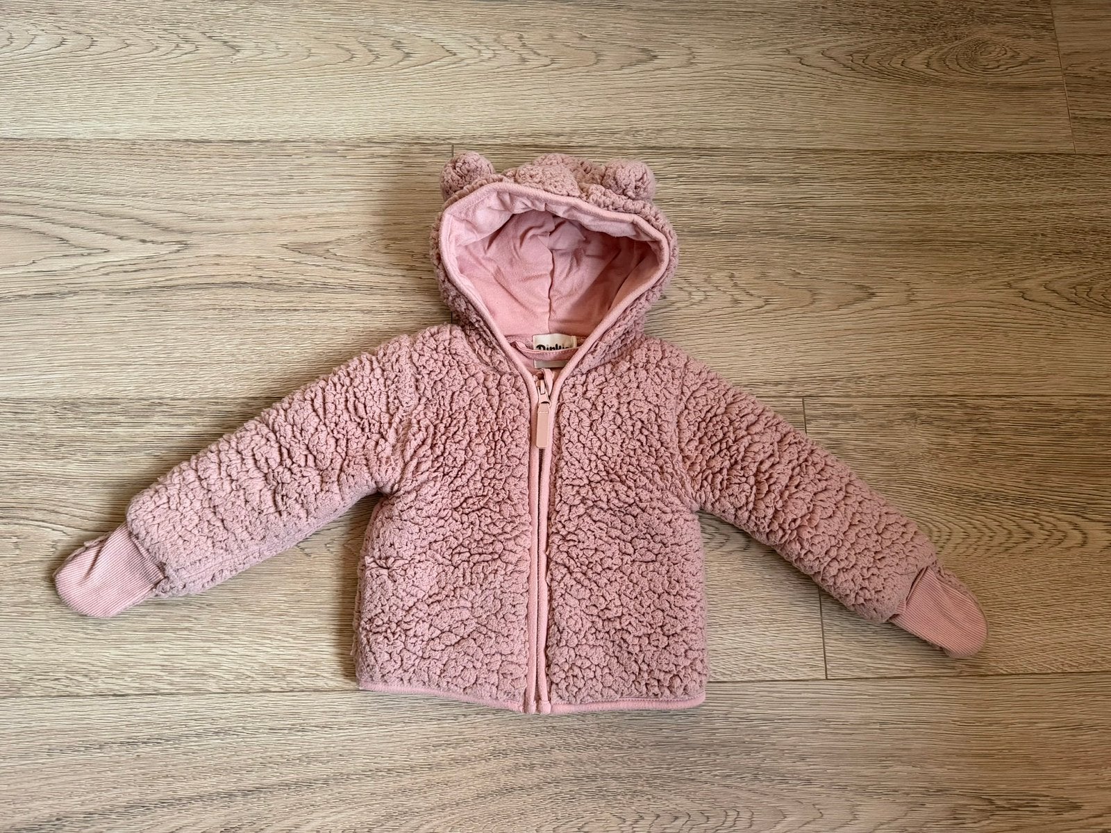 Dirkje roze warme jas maat 80 Teddy, Ophalen of Verzenden, Zo goed als nieuw, Meisje, Jasje