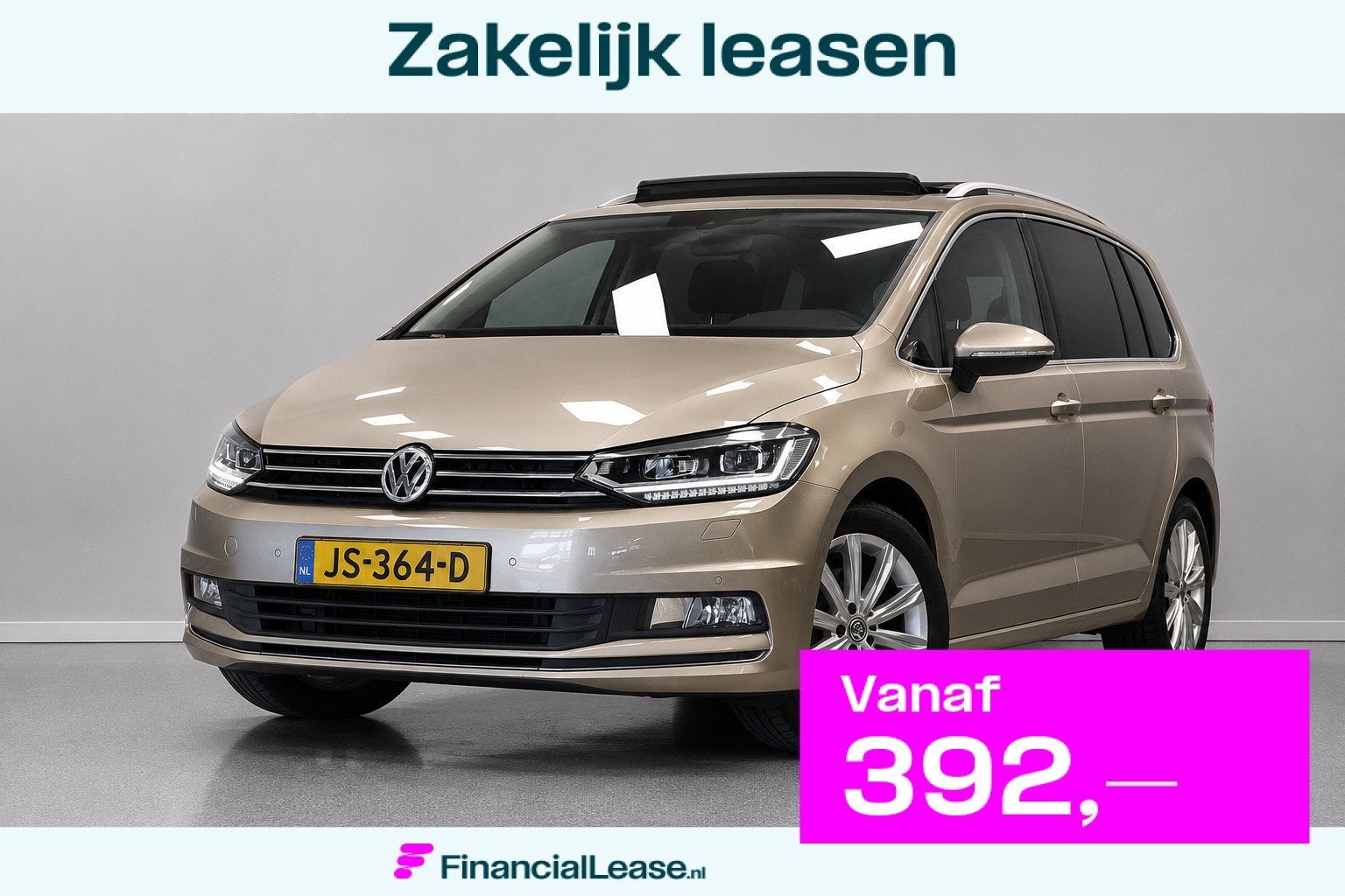 Volkswagen Touran 1.4 TSI Highline 7p |DSG|Pano|Carplay|Lede, Gebruikt, Euro 6, 4 cilinders, 150 pk