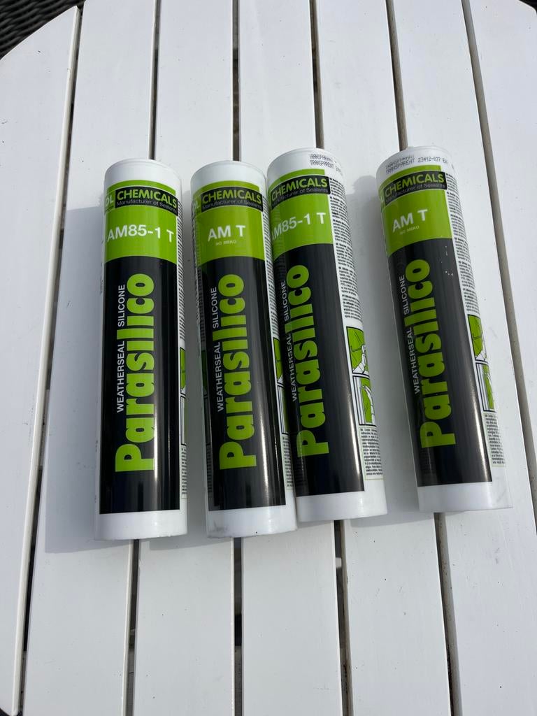 4x Parasillico Weathersilicone AM85-1 T kit, Minder dan 5 liter, Ophalen of Verzenden, Nieuw, Wit