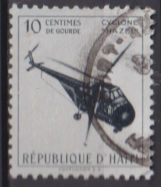 Haiti Helicopter, Verzenden, Gestempeld, Vliegtuigen