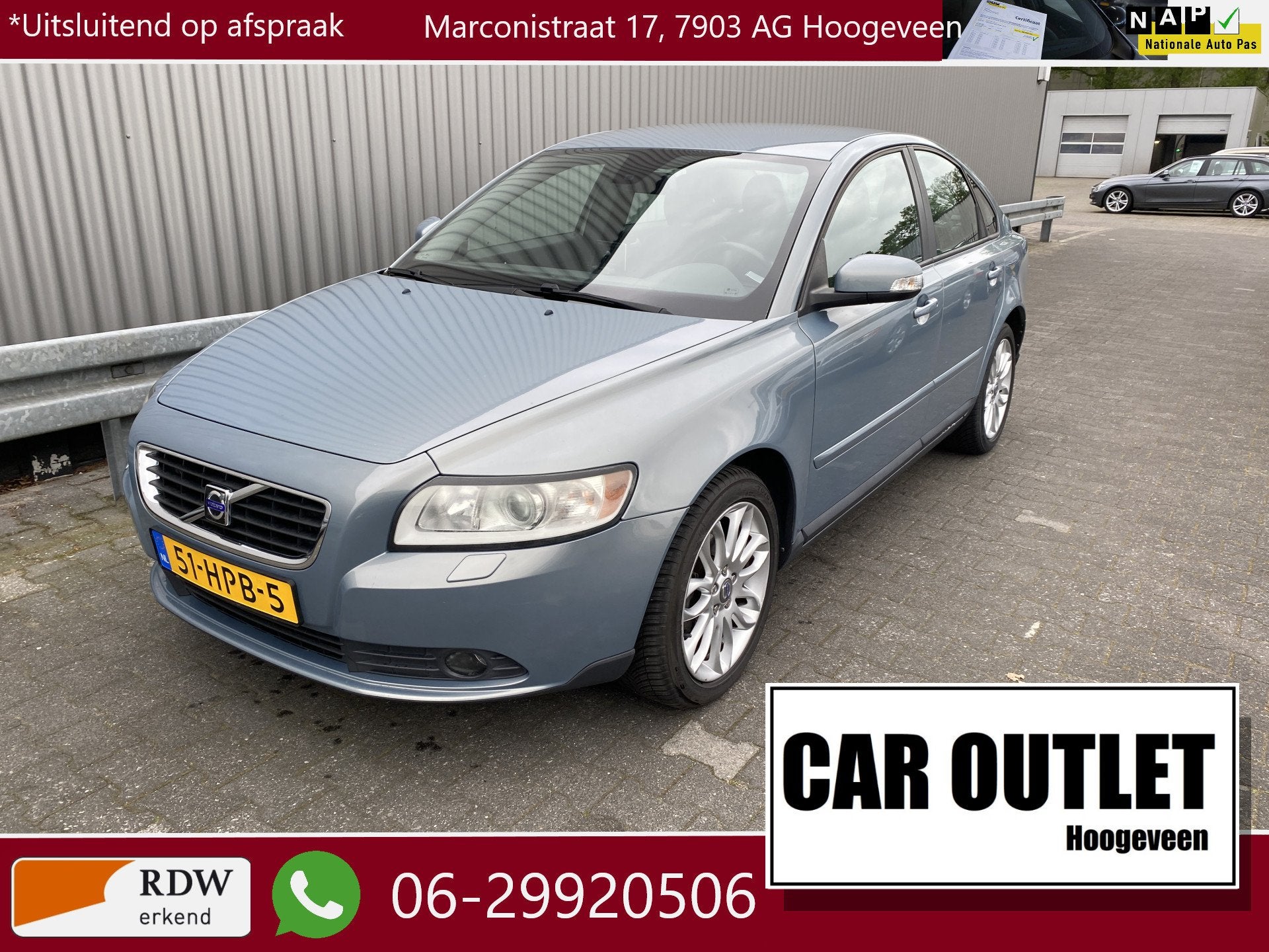 Volvo S40 1.8 Edition II Leer, Clima, CC, PDC & Cam, LM, Tre, Auto's, Voorwielaandrijving, Gebruikt, 4 cilinders, Blauw