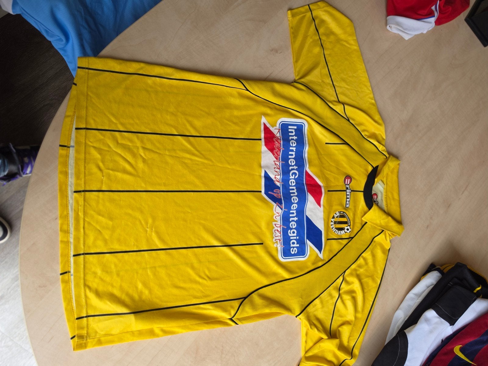 BV VEENDAM Erima Voetbalshirt L/XL - 2006–2009, Maat 52/54 (L), Erima, Geel, Ophalen of Verzenden