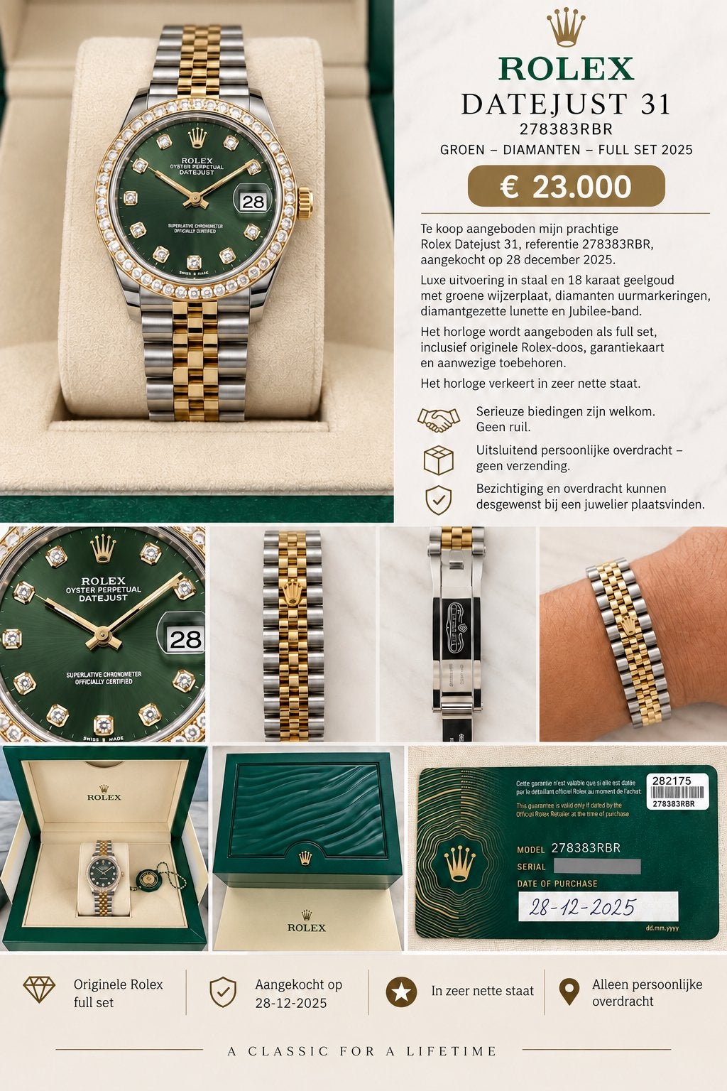 Rolex, Staal, Rolex, Ophalen of Verzenden, Zo goed als nieuw