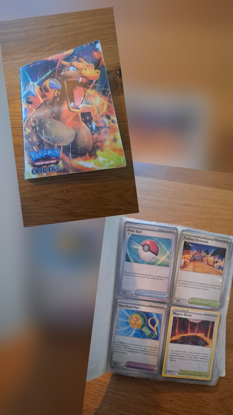 Pokemonkaarten in een map, Ophalen