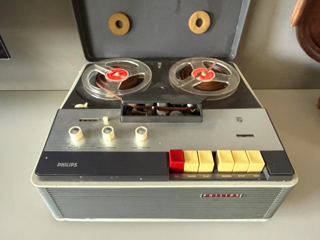 Philips EL 3548/00 Bandrecorder - Vintage met Aandachtspunt, Ophalen, Bandrecorder, Met stofkap