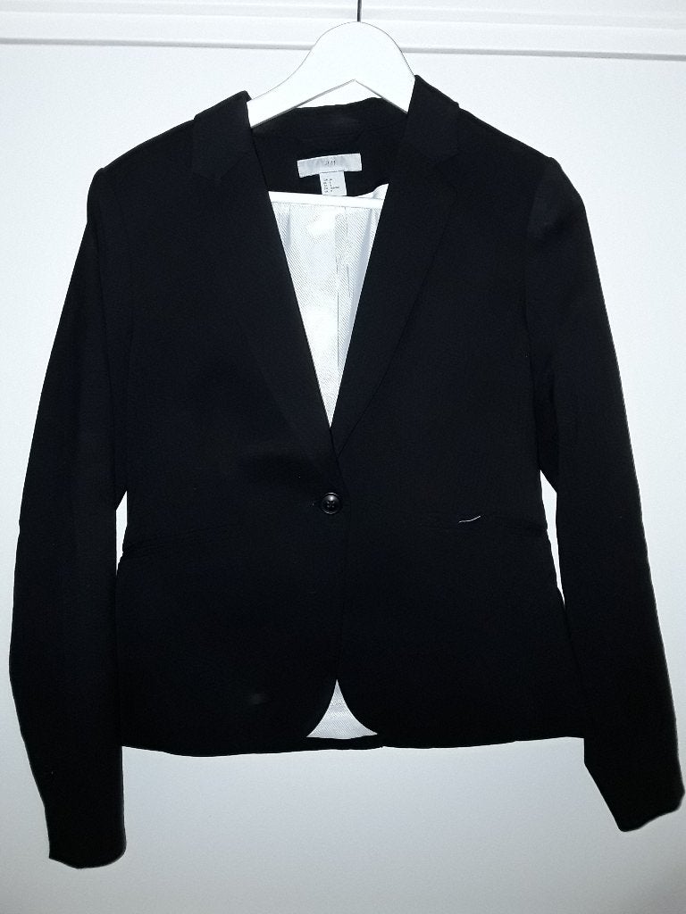 H&M Zwart Colbert Jasje Met Knoop Maat 38, Maat 38/40 (M), H&M, Zwart, Ophalen of Verzenden