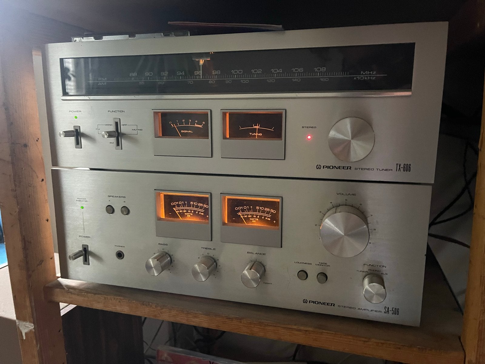 Pioneer SA-506 Versterker & TX-606 Tuner Set - Vintage Audio, Gebruikt, Ophalen of Verzenden, 60 tot 120 watt, Pioneer