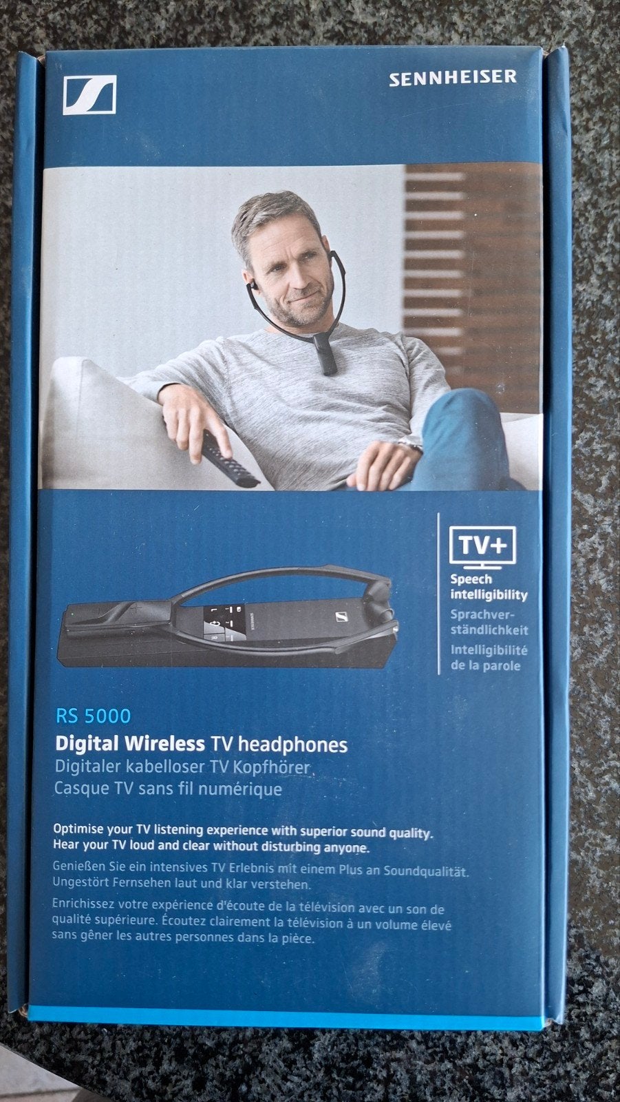 Sennheiser RS 5000 Digitale Draadloze TV Hoofdtelefoon, Ophalen, Draadloos, Sennheiser, Nieuw