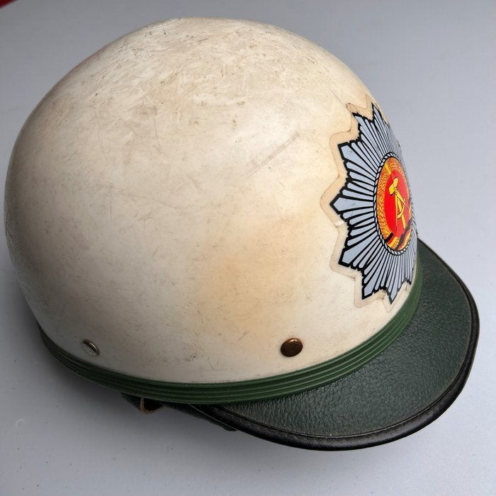 Motor Helm voor motorrijders Duitse Volkspolitie jaren 60, Motoren, Overige merken, S, Tweedehands, Overige typen