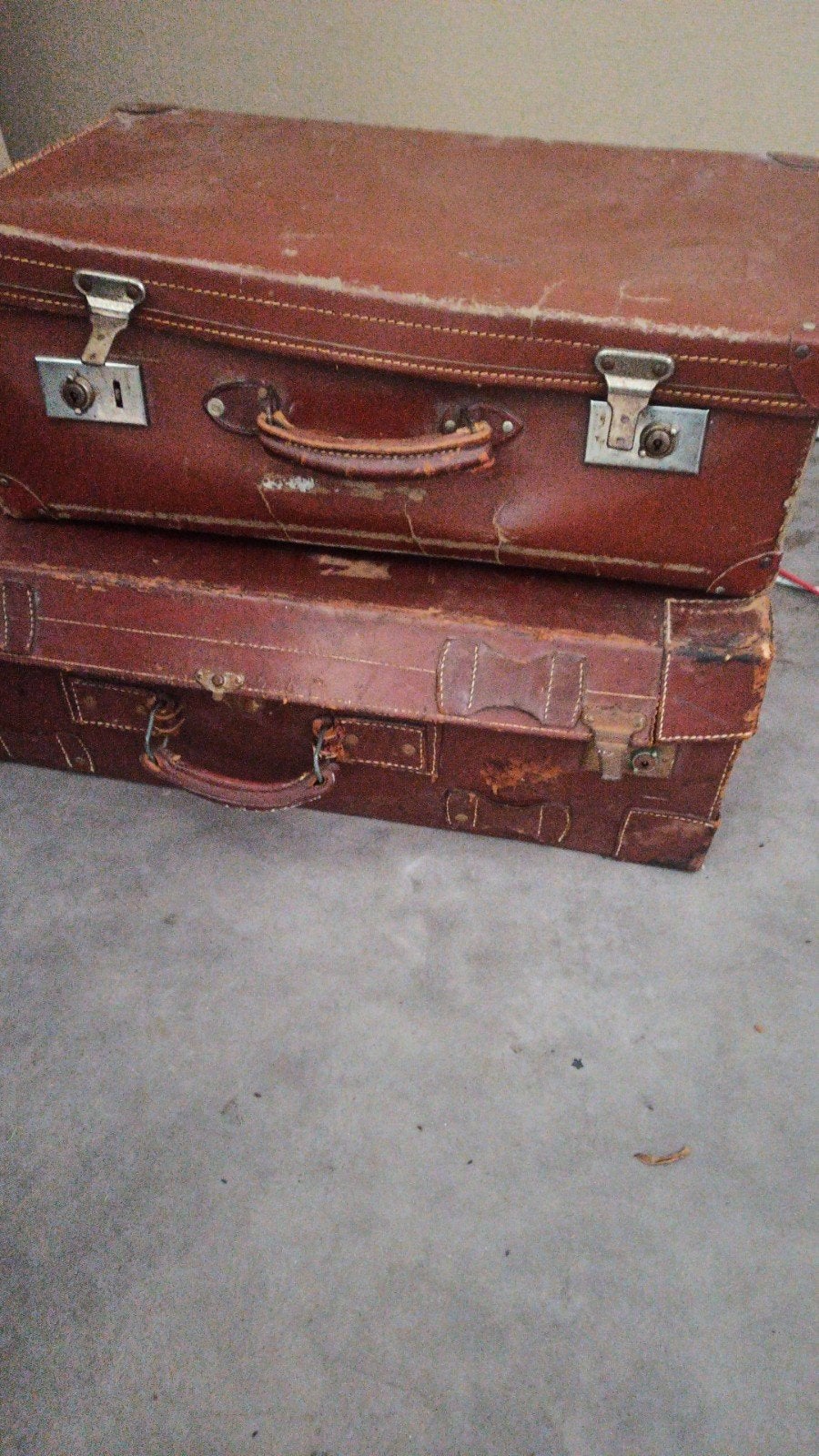 8 Vintage Koffers - Decoratie of Opslag, Sieraden, Tassen en Uiterlijk, Koffers, Overige materialen, Gebruikt, Slot, 35 tot 45 cm