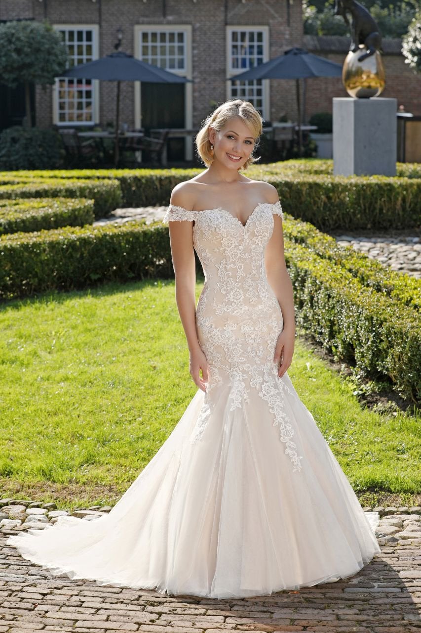 Trouwjurk mermaid maat 34, Kleding | Dames, Ophalen of Verzenden, Zo goed als nieuw, Wit, Trouwjurk