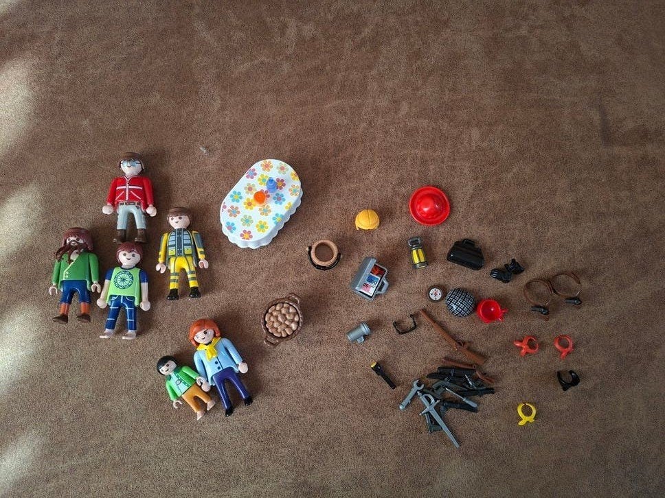 Playmobil restpartij met poppetjes en accessoires, Ophalen of Verzenden, Gebruikt, Losse onderdelen, Figuren