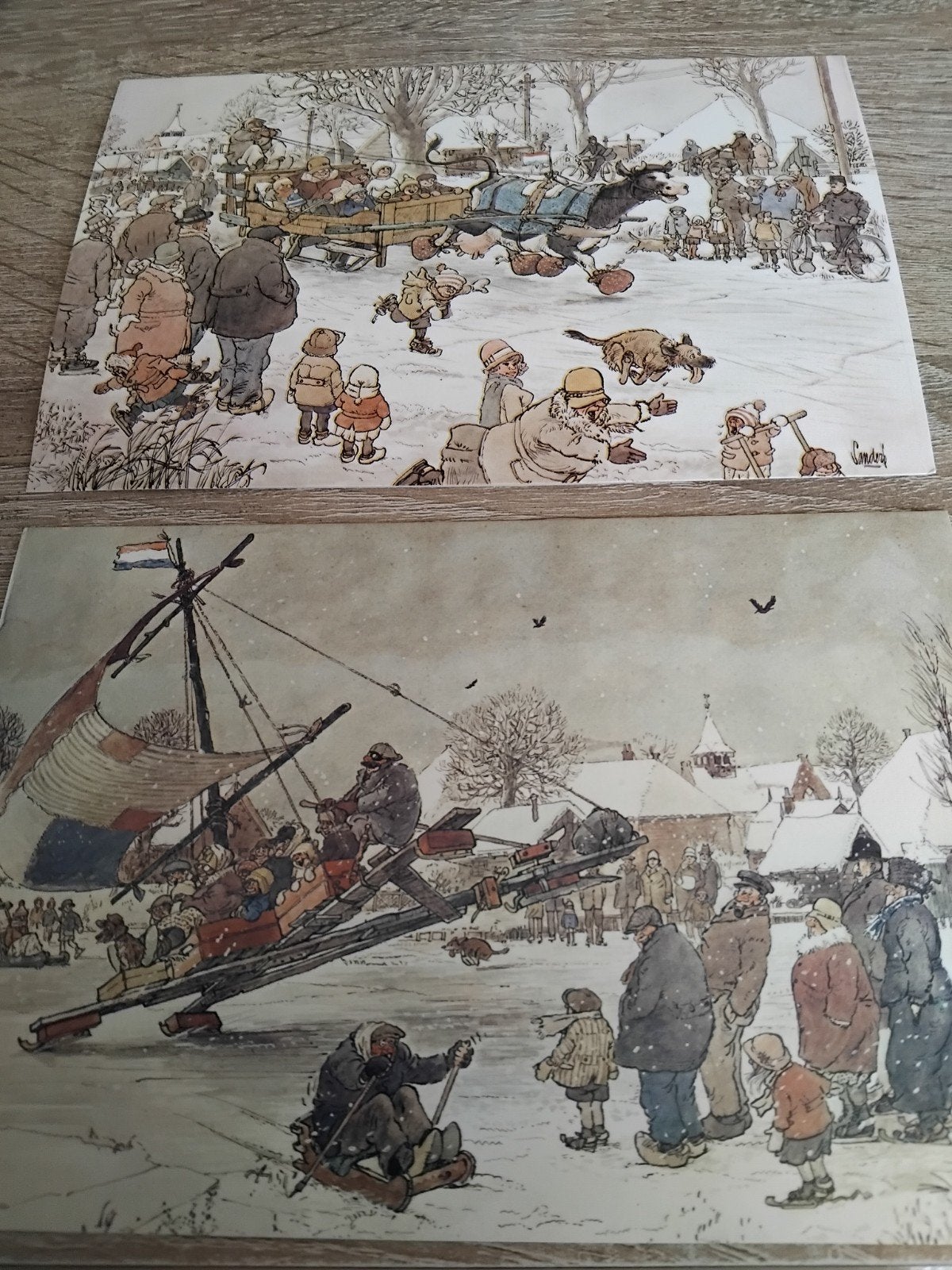 2x Jan Sanders ansicht., Verzamelen, Ophalen of Verzenden, Noord-Holland