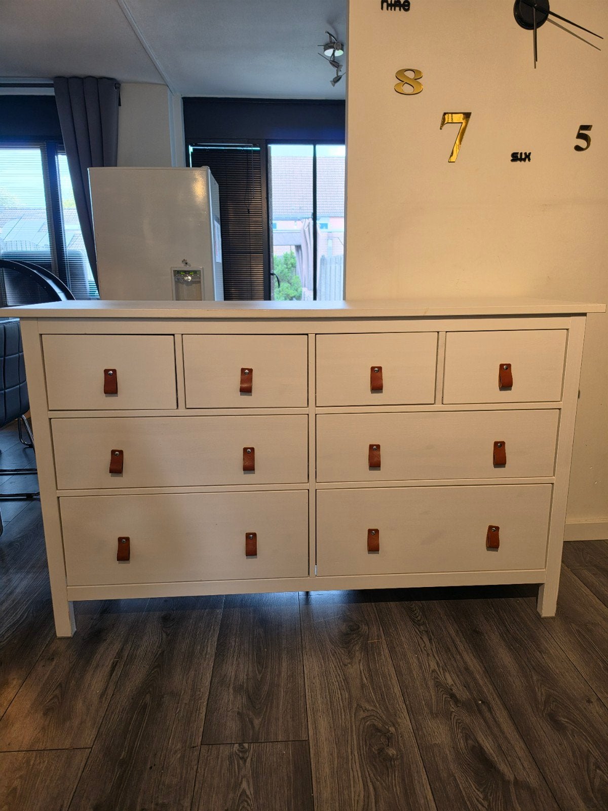 ikea hemnes ladekast wit gebeitst met 8 lades., Ophalen, Gebruikt, 5 laden of meer, Minder dan 100 cm