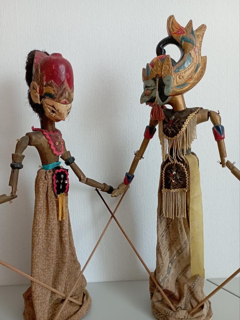 Antieke Wayang golek poppen, Antiek en Kunst, Kunst | Niet-Westerse kunst, Ophalen of Verzenden