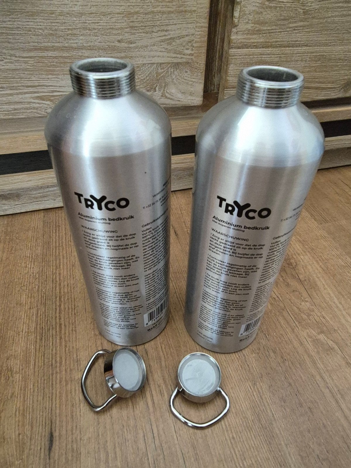 2x aluminium kruik, Ophalen of Verzenden, Zo goed als nieuw, Overige typen