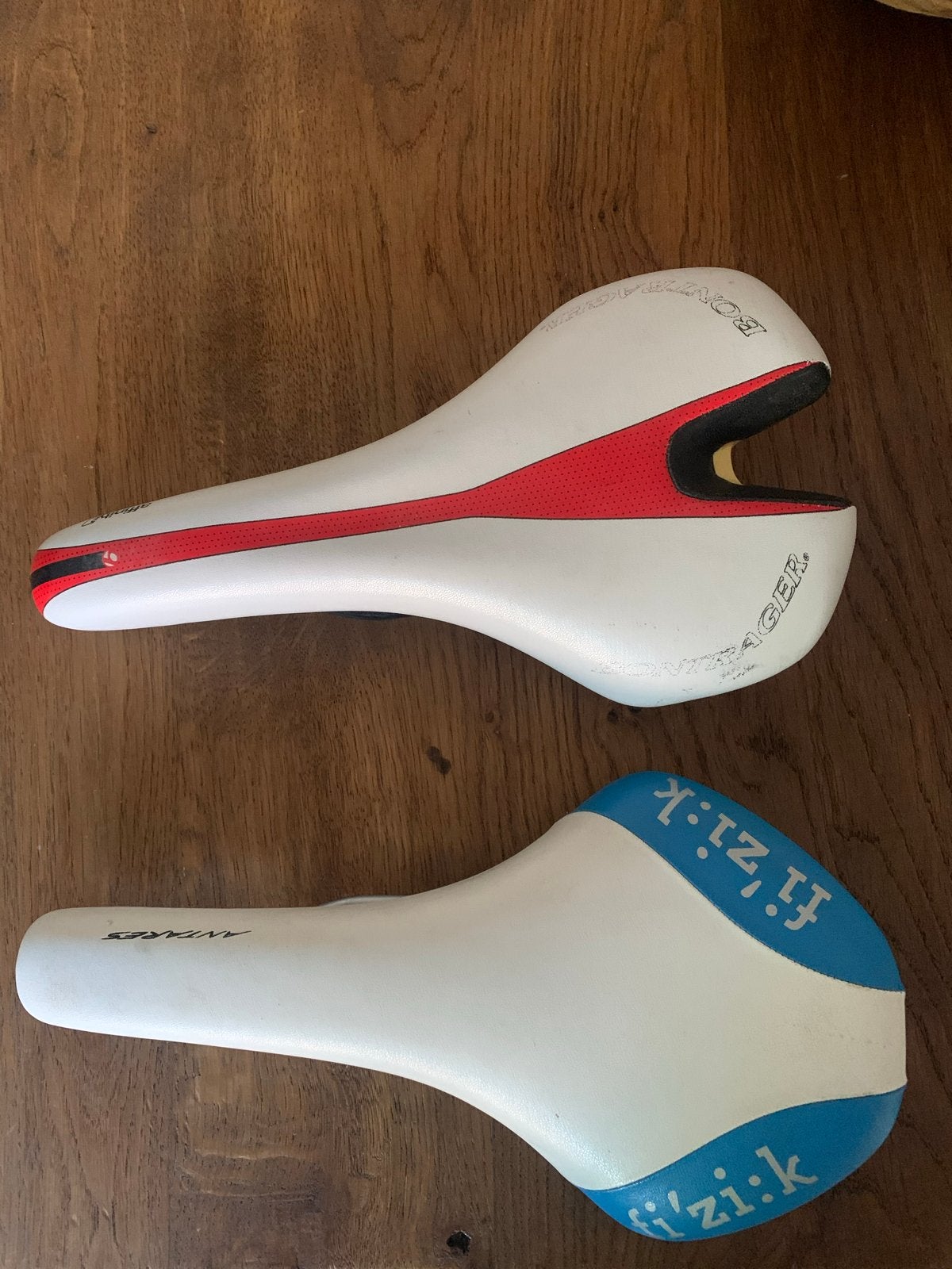 Fietszadels: Bontrager en Fizik Antares, Gebruikt, Kunststof, Ophalen of Verzenden, Zadel