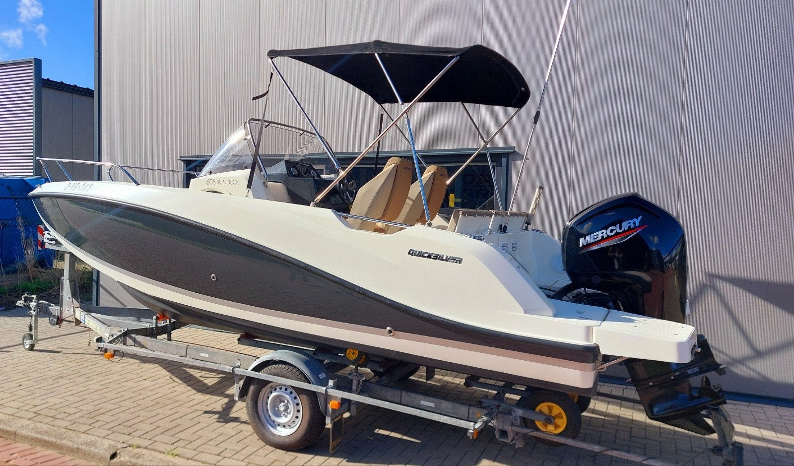 Quicksilver Activ 605 BJ2020 Mercury 115PK en Pega trailer, Gebruikt, Met afstandsbediening, 115 pk, Quicksilver
